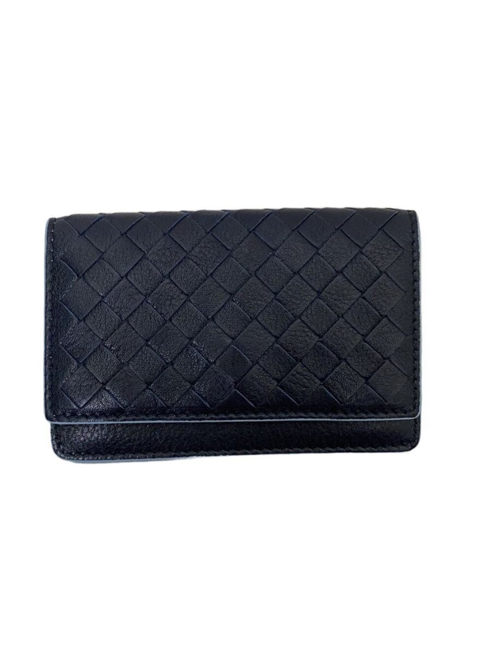 BOTTEGA VENETA Card Case Wallet Leather Black